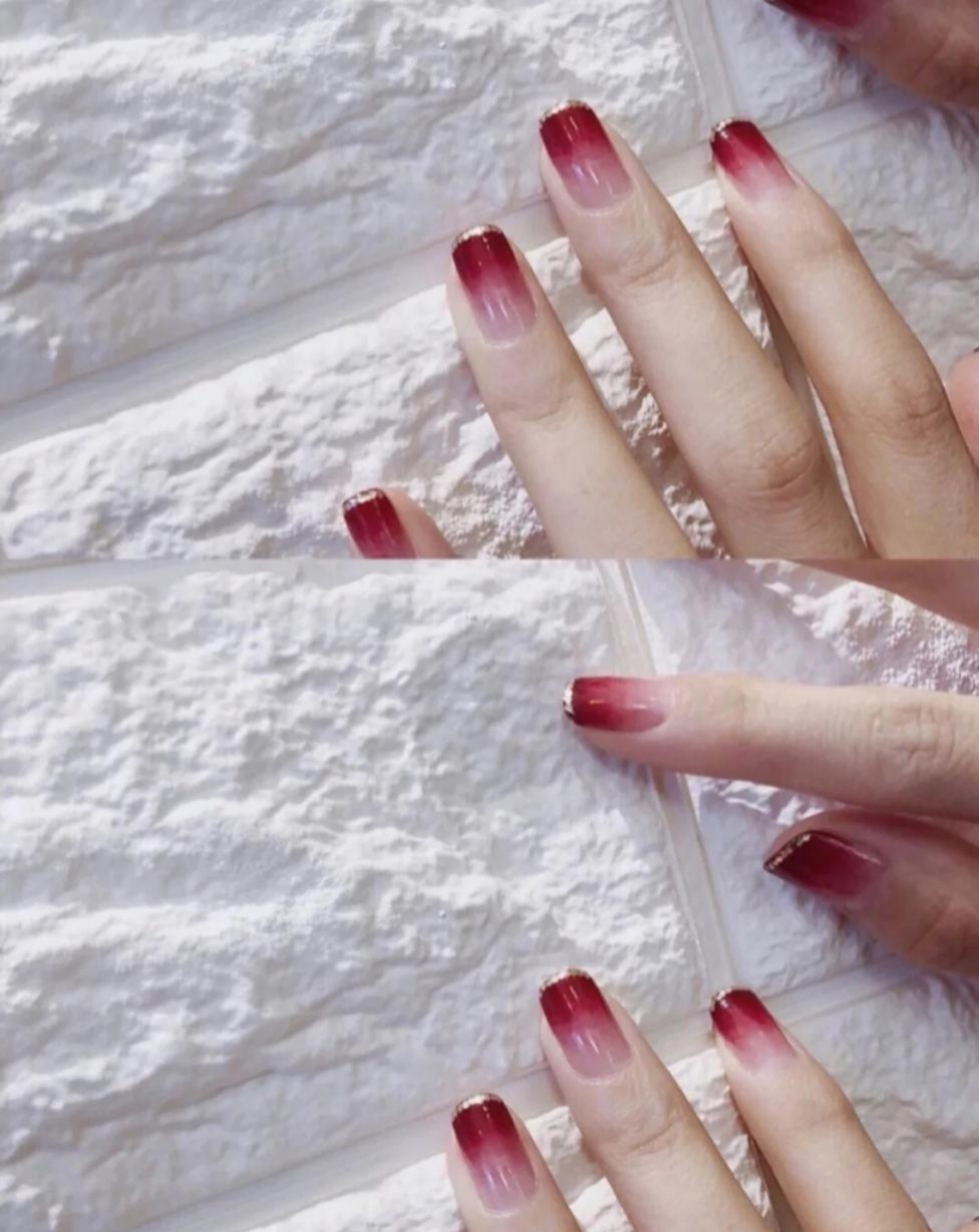 美甲酒紅色怎么調(diào)出來的_酒紅色美甲款式_美甲酒紅色